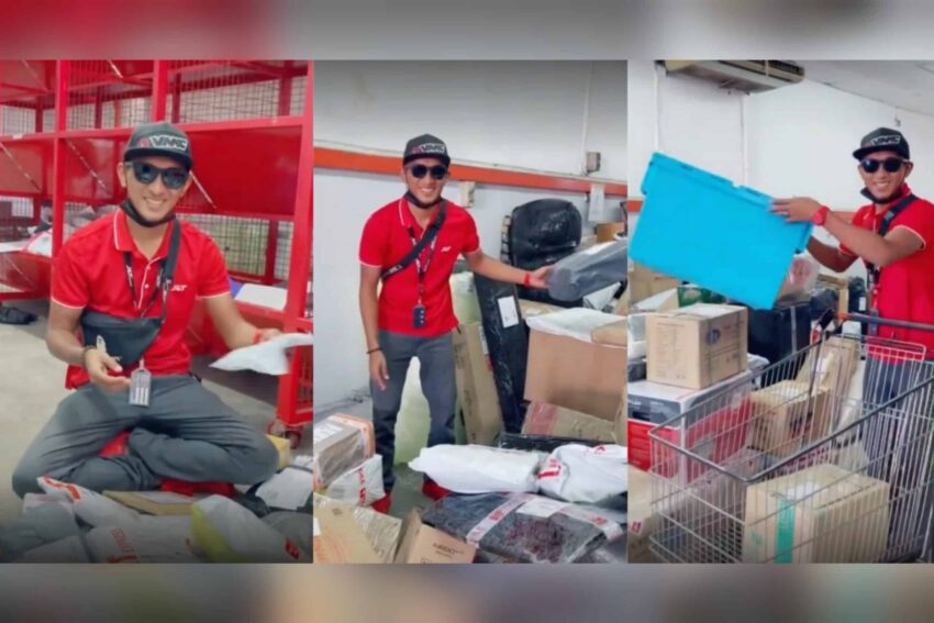 [Video] Dah tak baling barang, staf J&T buat kerja ‘lemah lembut’ dipuji netizen
