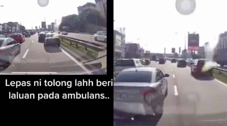 Video tular pemandu Naza Forte halang laluan ambulans