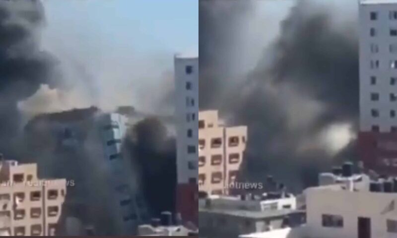 [Video] Bangunan yang menempatkan agensi berita antarabangsa telah dibedil oleh Israel
