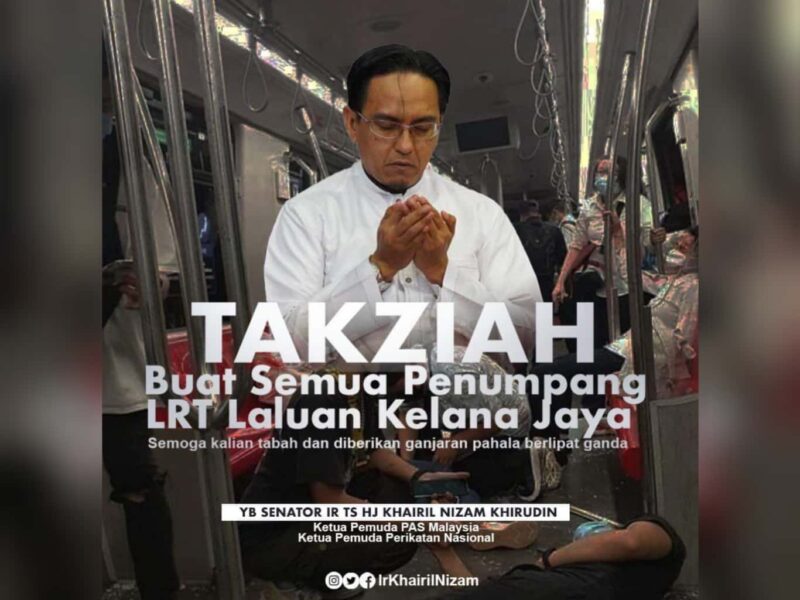 Muatnaik poster takziah, Ketua Pemuda Pas dikecam gara-gara ‘tidak sensitif’ dengan mangsa nahas LRT