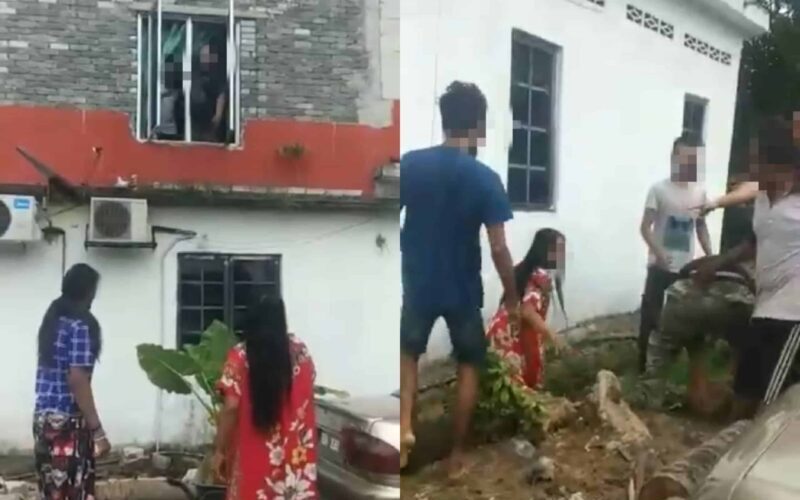 [Video] Gara-gara isu tanaman dan parkir kenderaan, jiran bergaduh sampai pecah pasu bunga