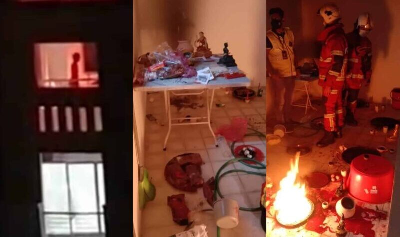 [Video] Lelaki tenang rumah terbakar, bomba datang bongkar rupanya ‘markas’ sihir