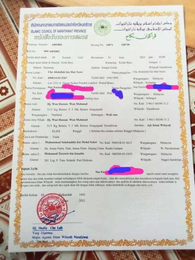 Gempar Tular Sijil Nikah Timbalan Menteri Pas Tambah Bini Baru