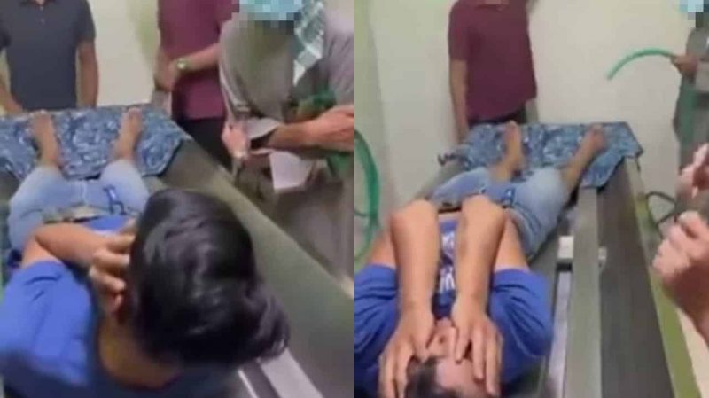 [Video] Remaja jadi ‘jenazah’ selepas kantoi curi tabung masjid