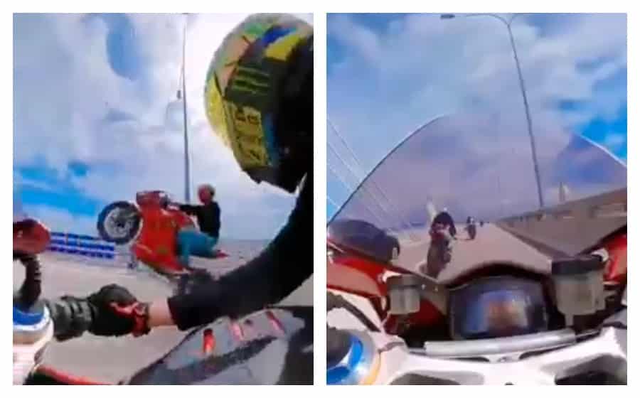 [Video] Guru ‘wheelie’ 285km/j di Jambatan Kedua Pulau Pinang