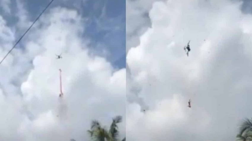 Netizen tergamam lihat detik drone terhempas selepas mercun habis terbakar