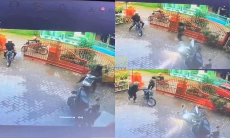 ‘Dua-dua panik’ – Pencuri motosikal gelabah cabut lari selepas terkantoi dengan tuan rumah