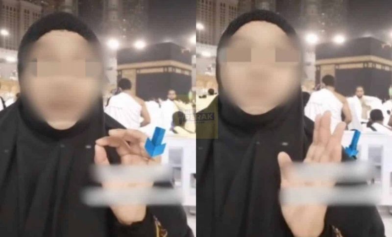 ‘Jangan sampai tunggang agama…’ – Ustazah didakwa promosi produk depan Kaabah undang kecaman netizen