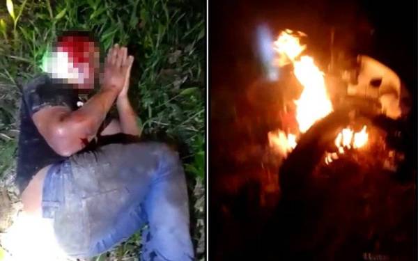[Video] Dituduh curi getah sekerap, lelaki dibelasah & motosikal dibakar