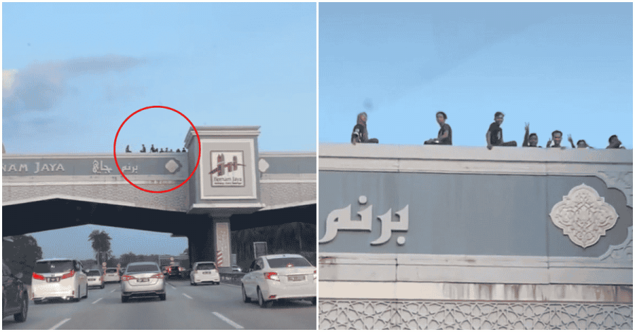 [Video] Sekumpulan remaja sanggup panjat flyover konon nak tengok ‘sunset’
