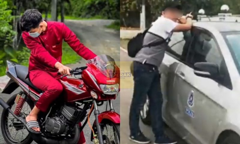 Tular video ‘mat rempit’ bangga abang kerja polis bantu bawa keluar motor dalam balai