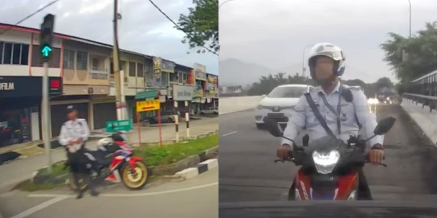 [Video] Memandu ikut peraturan, lelaki hairan dituduh langgar ‘traffic light’ oleh polis trafik