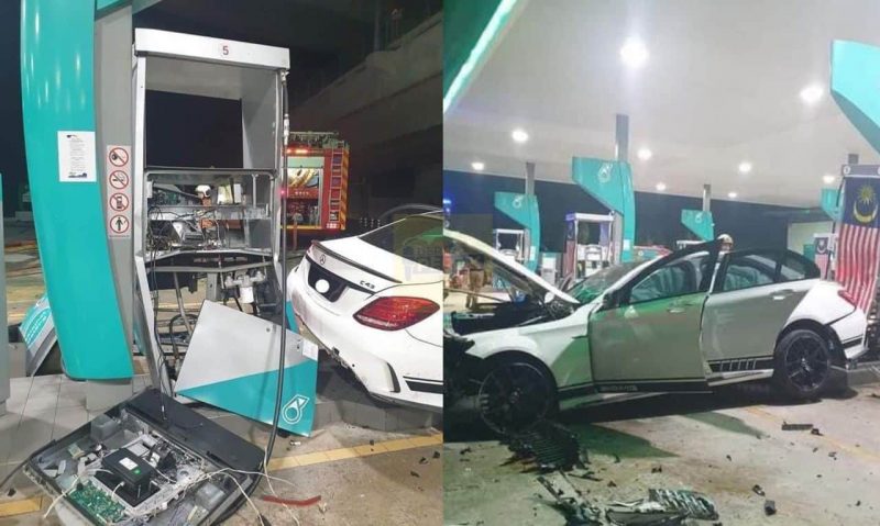 Pemilik Mercedes ‘ghaib’ lepas rempuh pam minyak