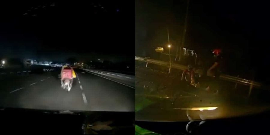 Kemalangan antara kereta dengan motosikal tiada lampu belakang cetus pertikaian netizen