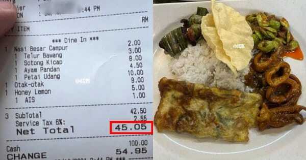 Lelaki ini terkejut sepinggan nasi campur yang dibayarnya berharga RM45