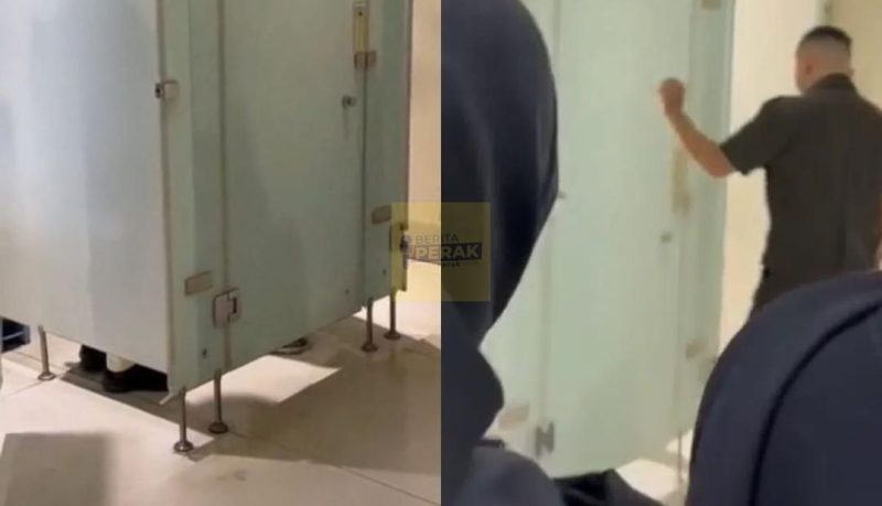 Berduaan di tandas mall, 2 pelajar sekolah membisu bila pintu diketuk