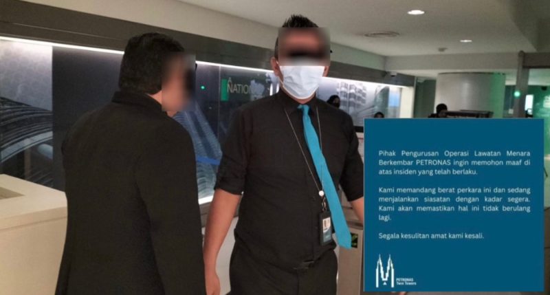 Tular dakwaan staf benarkan pelancong ‘Mat Saleh’ potong barisan, Pengurus Operasi Lawatan Menara Petronas mohon maaf