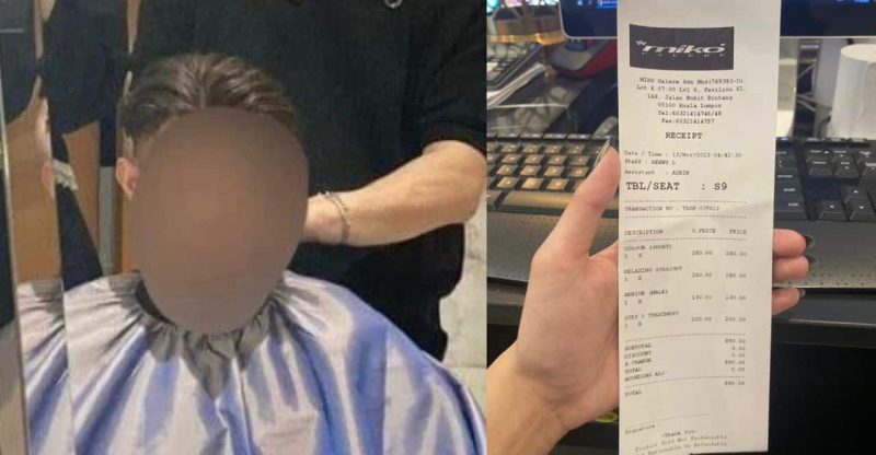 Pemuda ‘cabut’ lari, terkejut kena caj RM890 selepas gunting rambut di salon