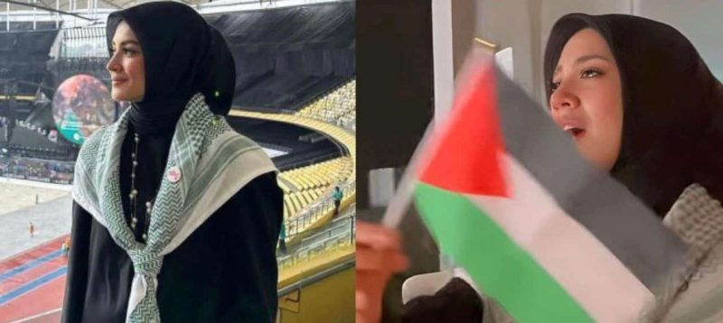 Menangis kibar bendera Pale.stin di konsert Coldplay, Fazura dikecam netizen Menangis kibar bendera Pale.stin di konsert Coldplay, Fazura dikecam netizen