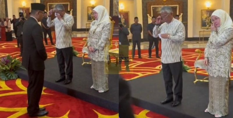 Majlis bersalaman Yang di-Pertuan Agong & Raja Permaisuri bersama kakitangan Istana Negara buat ramai sebak