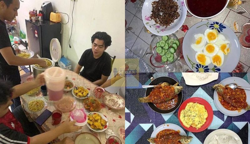 Rumah sewa lapan pelajar lelaki, tiap hari makan mewah semua masak sendiri, mee segera ‘tak main’, paling ‘rare’ pandai buat kuih koci