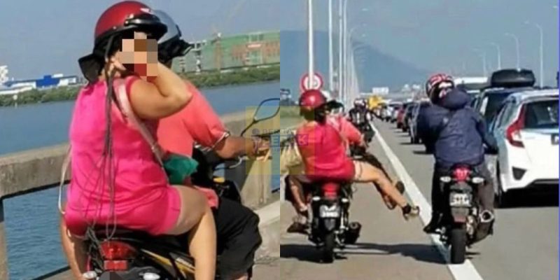 Libas dan tendang penunggang motosikal, suami isteri berlagak samseng jalanan ditahan