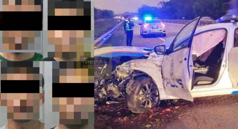 4 suspek disyaki lempar objek besi sebabkan kereta polis kemalangan sudah diberkas 4 suspek disyaki lempar objek besi sebabkan kereta polis kemalangan sudah diberkas