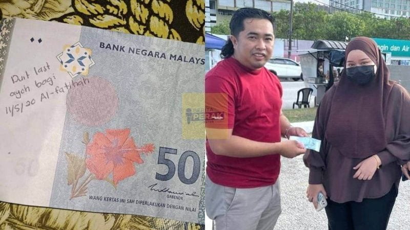 Pemilik not RM50 bertulis ‘Duit last ayah bagi’ ditemui, tak sangka rupanya ada kisah disebaliknya