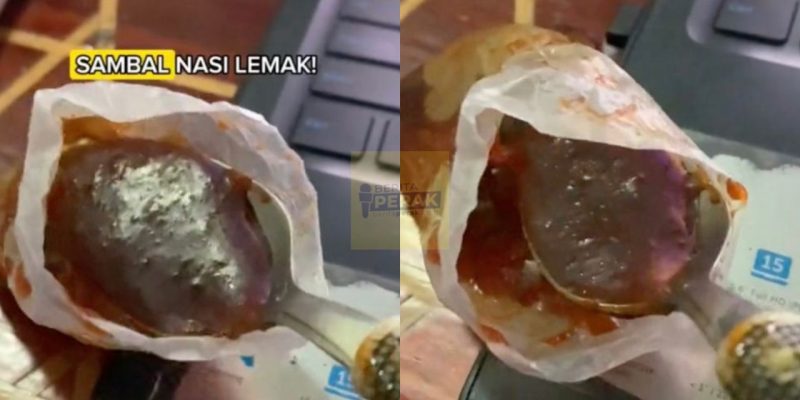 Pelanggan kecewa peniaga bazar Ramadan ganti sambal nasi lemak dengan sos cili