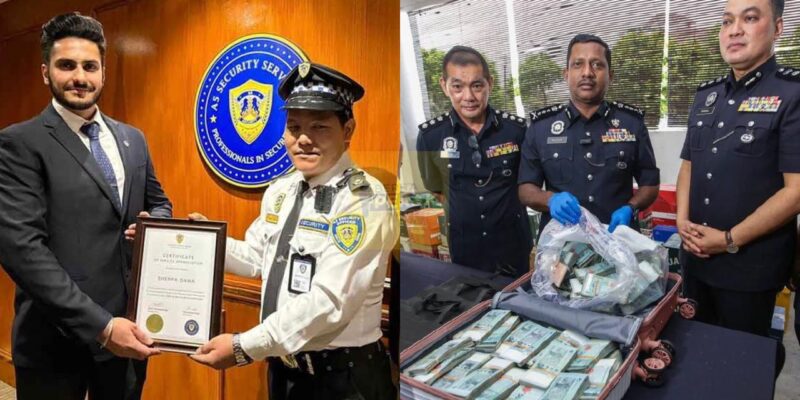 “Bila saya jumpa saya macam..” – Pengawal keselamatan kongsi kisah temui bagasi berisi wang tunai RM500,000
