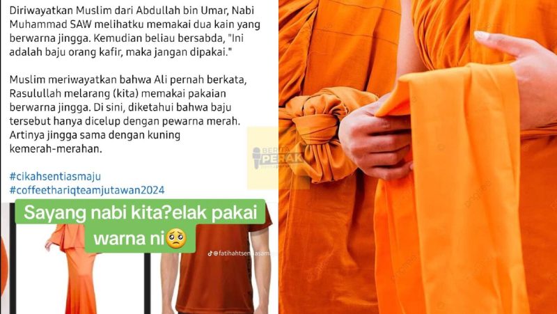 Tular dakwaan haram pakai baju warna ‘brick orange’, individu ini jelaskan hukumnya