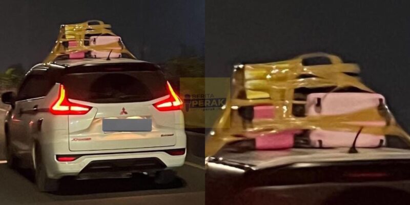 ‘Selotep’ bagasi atas bumbung, MPV ini tarik perhatian netizen