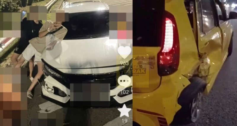 Pemandu Honda cuai hampir ragut 3 nyawa, tak rasa bersalah siap bangga ‘post’ konten di TikTok