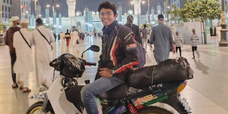 Remaja 19 tahun tiba di Mekah selepas hampir dua bulan tunggang Modenas Kriss 110