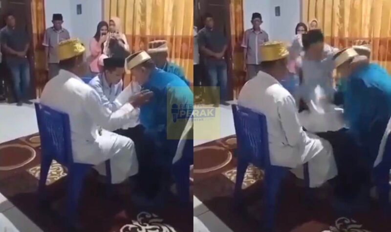 Tular video wali belasah pengantin lelaki selepas selesai akad nikah