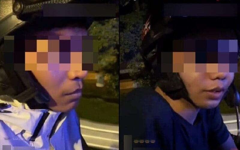 “Kau ada hak ke?” – Selamba buat ‘live’ TikTok di tempat kemalangan, dua lelaki kejung ditegur polis