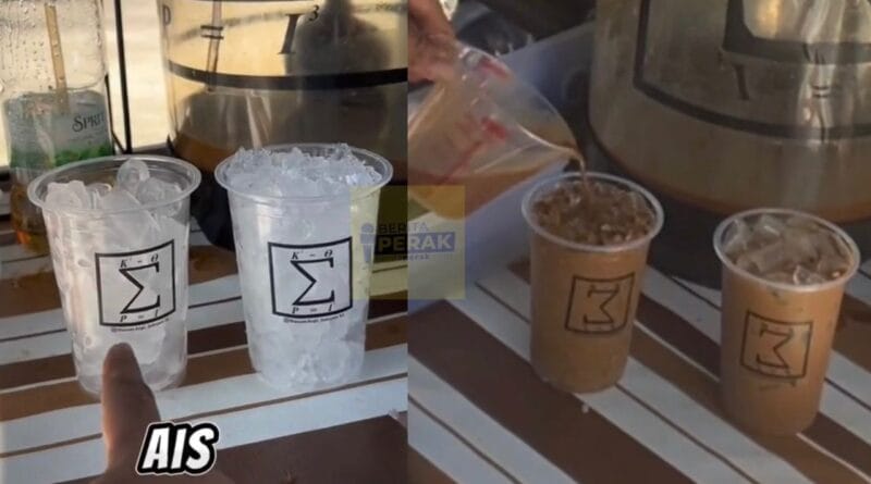 “Patut minum tak puas” – Abang kopi buat demo, tunjuk perbezaan guna ais hancur dengan kiub