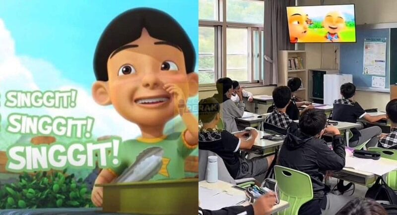 Pelajar sekolah Korea Selatan layan Upin Ipin, hafal tagline ‘dua singgit’ buat ramai terhibur