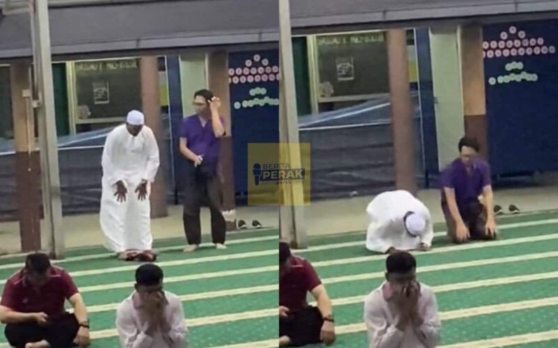 Pemuda ‘merangkak’ belajar solat di masjid undang sebak