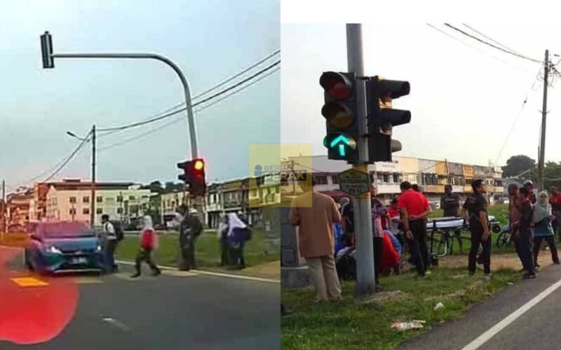 Murid 11 tahun patah ibu jari kaki, dilanggar pemandu mabuk depan sekolah