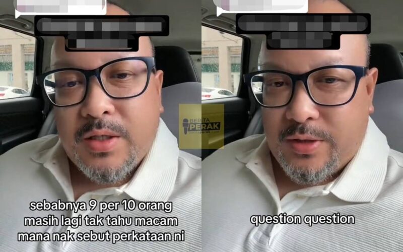 Lelaki ini ajar sebutan sebenar ‘question’, rupanya ramai salah sebut