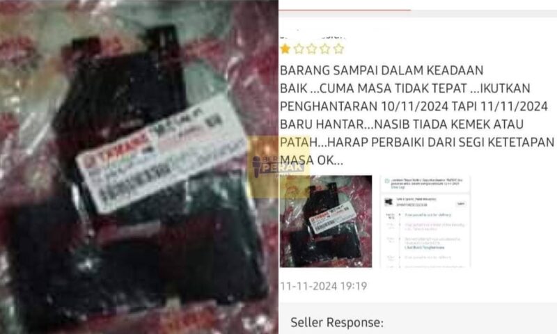 Pelanggan beri rating 1 star sebab kurier hantar barang lambat sehari, respon padu penjual ini buat ramai puas