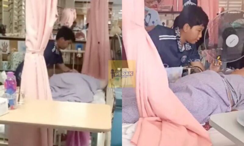 “Dia yang tukarkan lampin & lap badan” – Kanak-kanak 12 tahun jaga ibu strok di hospital undang sebak