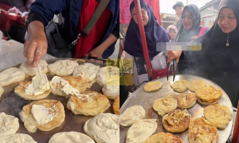 Roti canai viral laku keras, peniaga tak menang tangan sampai pelanggan terpaksa masak sendiri