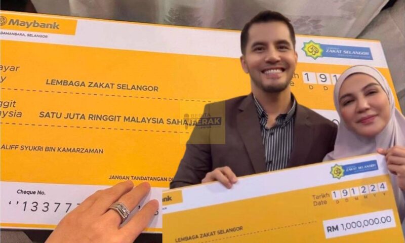 “Bukan nak riak atau bangga diri..” – Aliff Syukri, isteri syukur bayar zakat perniagaan RM1 juta