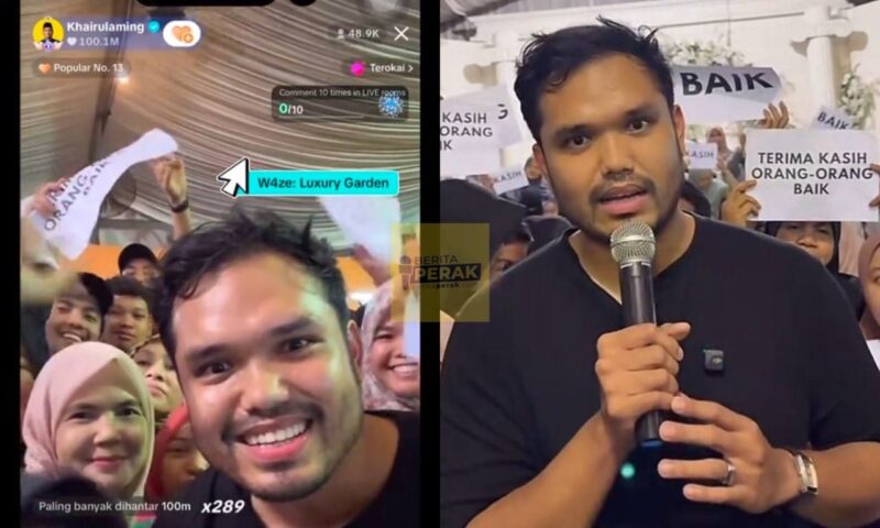 Khairul Aming dapat 100 juta ‘like’ ketika live di TikTok