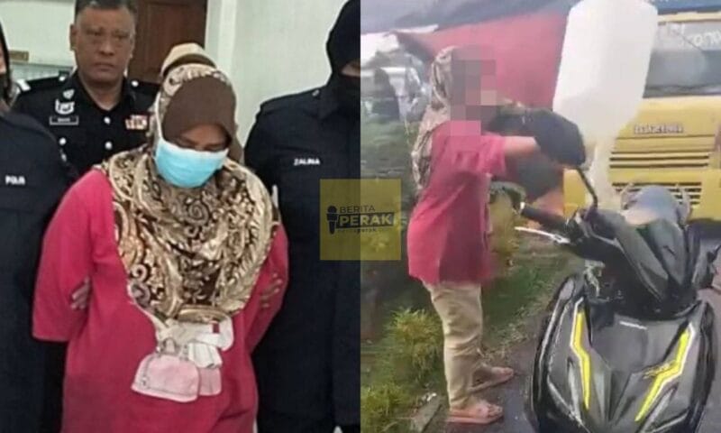 “Saya menyesal..” – Bakar motosikal, peniaga pisang goreng sebak mengaku bersalah