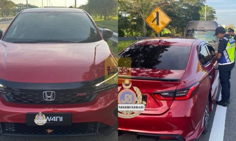 Wanita disaman JPJ Kedah gara-gara pakai nombor plat ‘WANI’ yang suami hadiahkan