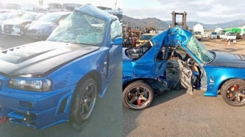 Kereta Nissan GT-R R34 ‘total lost’ dibida lebih RM170,000