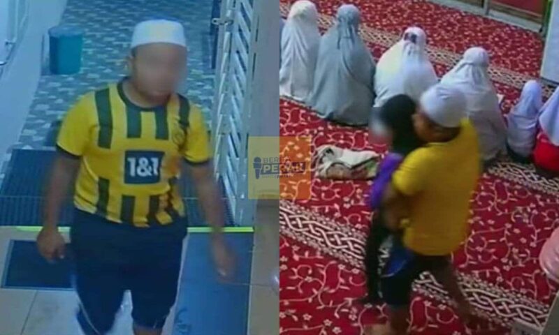 Tular rakaman CCTV lelaki berkopiah cabul kanak-kanak perempuan sedang solat Subuh di masjid